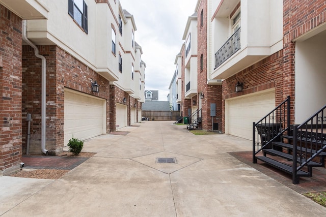 1404 W 26th St Unit C, Houston, TX 77008 - view of concrete alley featuring stairway
