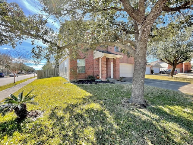 21807 Olympia Springs Ln, Katy, TX 77449 - obstructed view of property featuring driveway and brick siding