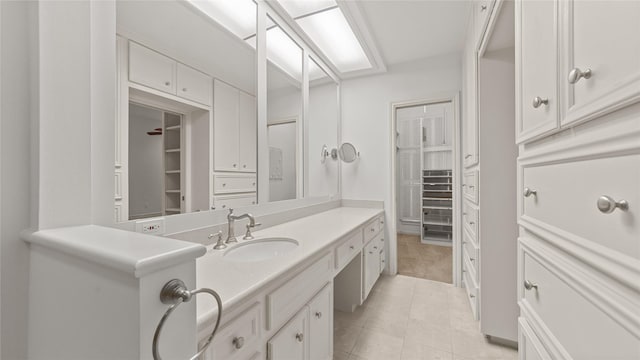 4868 Post Oak Timber Dr, Houston, TX 77056 - full bath with vanity, tile patterned floors, and a closet