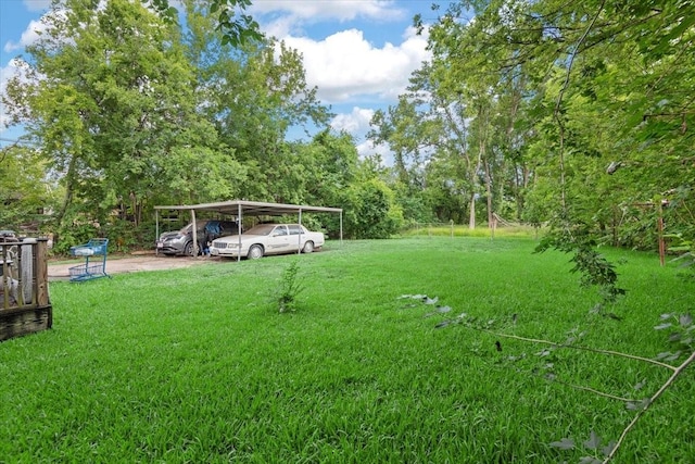 315 E Whitney St, Houston, TX 77022 - view of grassy yard featuring a carport