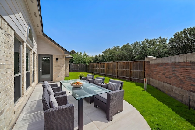 2619 Cedarmoor Ct, Houston, TX 77082 - view of patio / terrace with an outdoor living space with a fire pit