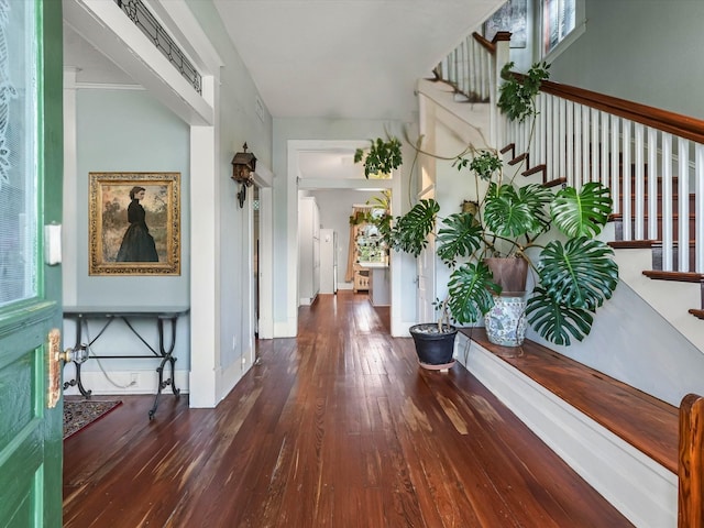 811 18th St, Galveston, TX 77550 - entrance foyer featuring stairs and wood-type flooring