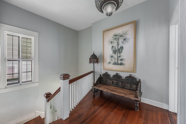 811 18th St, Galveston, TX 77550 - hall with an upstairs landing, wood finished floors, and healthy amount of natural light
