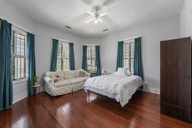 811 18th St, Galveston, TX 77550 - bedroom with hardwood / wood-style floors and ceiling fan