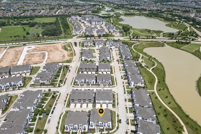 16514 Lake Austin St, Cypress, TX 77433 - aerial view of property and surrounding area featuring a large body of water and nearby suburban area