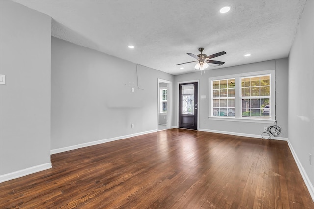2032 Vince St, Pasadena, TX 77502 - foyer entrance featuring plenty of natural light, dark wood-type flooring, a ceiling fan, recessed lighting, and baseboards