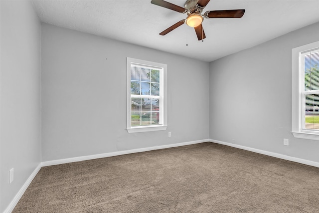 2032 Vince St, Pasadena, TX 77502 - empty room featuring carpet flooring, baseboards, and a ceiling fan