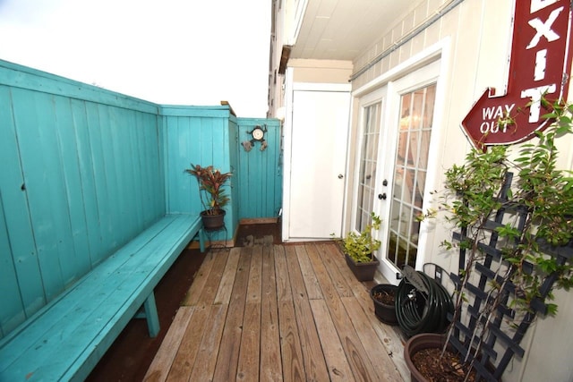 6413 Ella Lee Ln, Houston, TX 77057 - wooden deck featuring french doors