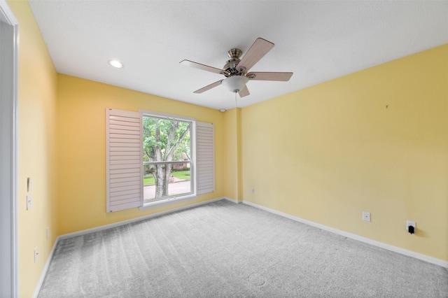 20234 Brondesbury Dr, Katy, TX 77450 - unfurnished room featuring carpet, ceiling fan, baseboards, and recessed lighting