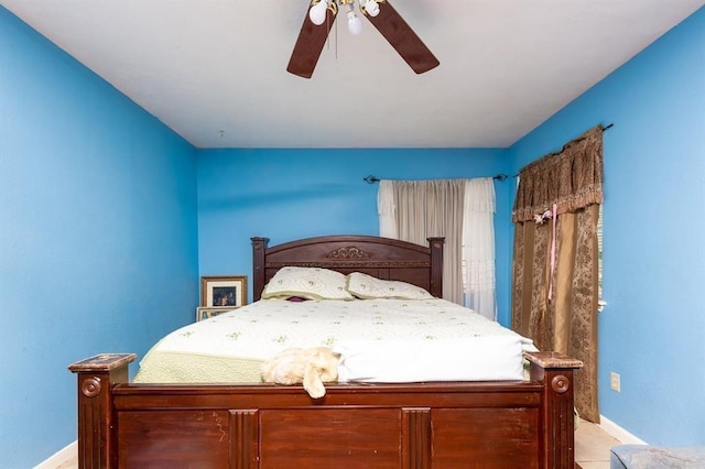12356 Newbrook Dr, Houston, TX 77072 - bedroom with baseboards and ceiling fan