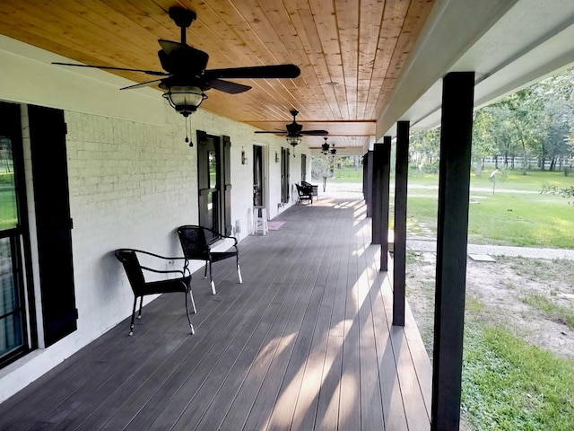 16003 Lone Shadow Trl, Stagecoach, TX 77355 - porch featuring a ceiling fan