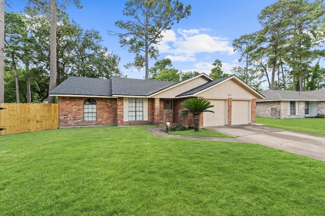 9207 Loren Ln, Houston, TX 77040 - view of front of property with a garage, driveway, brick siding, and roof with shingles