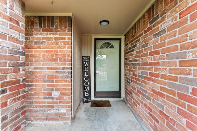 9207 Loren Ln, Houston, TX 77040 - doorway to property featuring brick siding