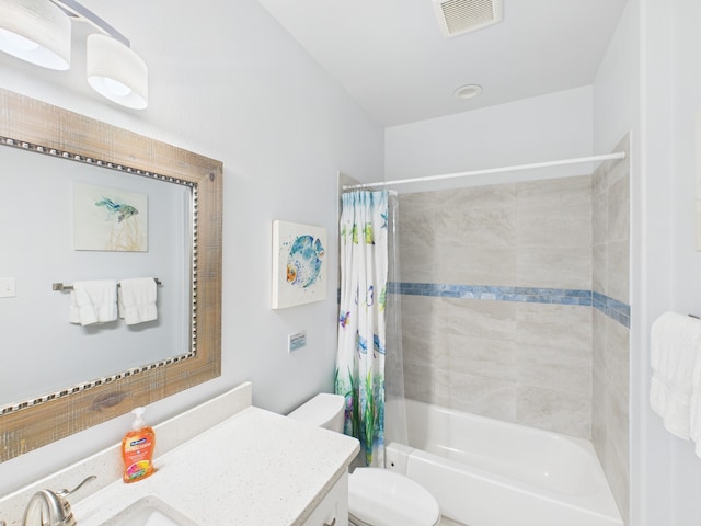 2403 S Bronte St, Rockport, TX 78382 - bathroom featuring vanity, toilet, and shower / tub combo