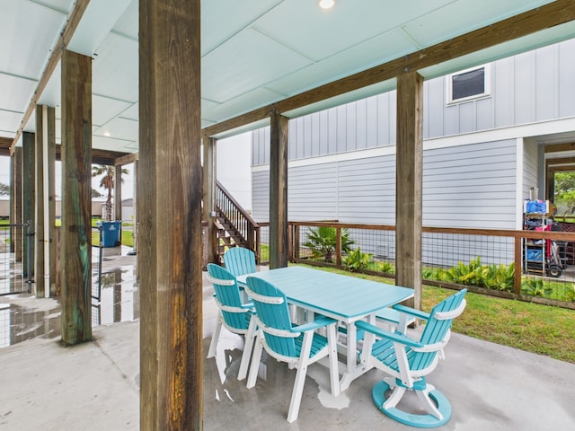 2403 S Bronte St, Rockport, TX 78382 - view of patio / terrace featuring outdoor dining space