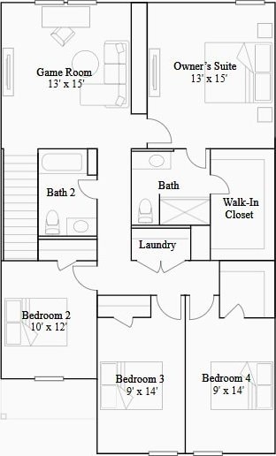 3001 Blue Gem Ct, Katy, TX 77493 - floor plan / room layout