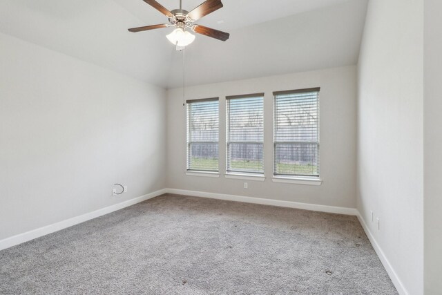 531 Campbell Dr, League City, TX 77573 - carpeted empty room with baseboards and a ceiling fan