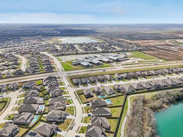 531 Campbell Dr, League City, TX 77573 - aerial view of property's location featuring nearby suburban area and a large body of water