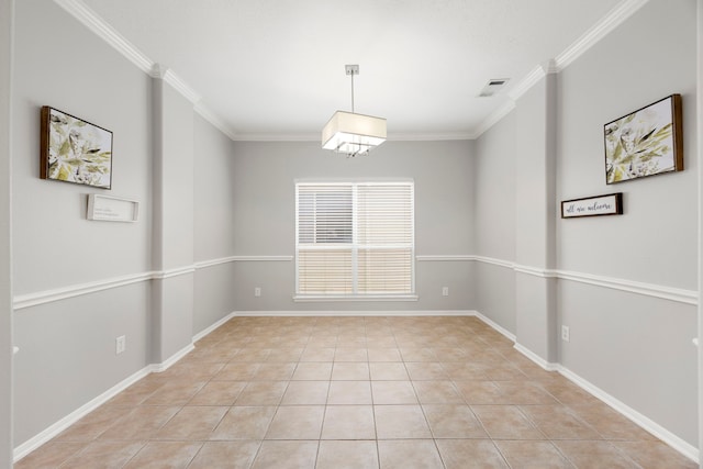 3639 Burning Palms Ct, Houston, TX 77042 - unfurnished room featuring ornamental molding, light tile patterned flooring, and baseboards