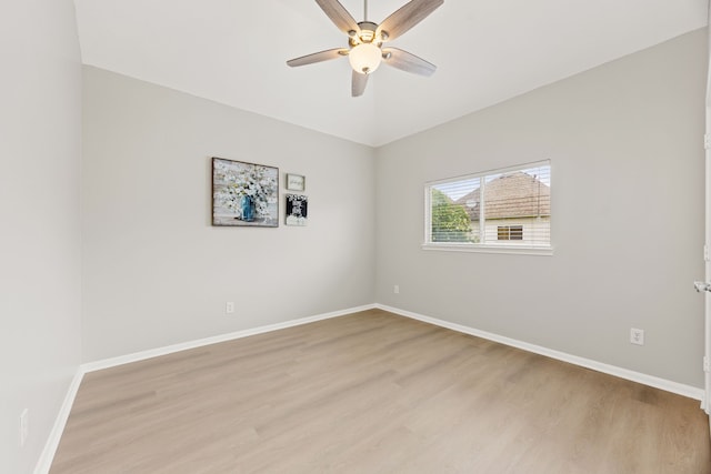 3639 Burning Palms Ct, Houston, TX 77042 - empty room with light wood finished floors, ceiling fan, and baseboards