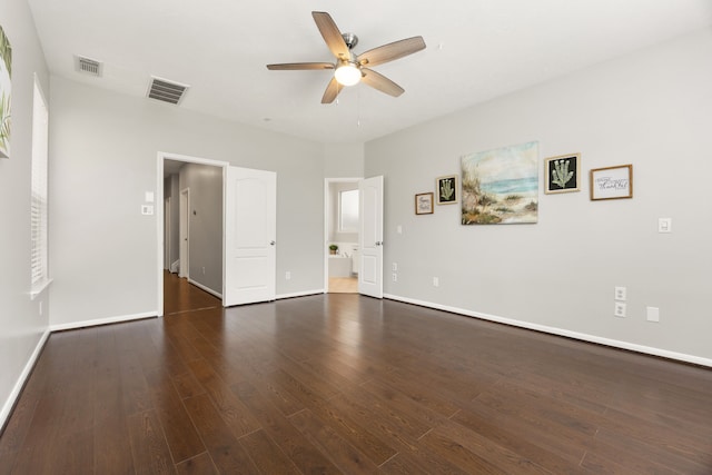 3639 Burning Palms Ct, Houston, TX 77042 - unfurnished bedroom with wood finished floors, baseboards, and ceiling fan
