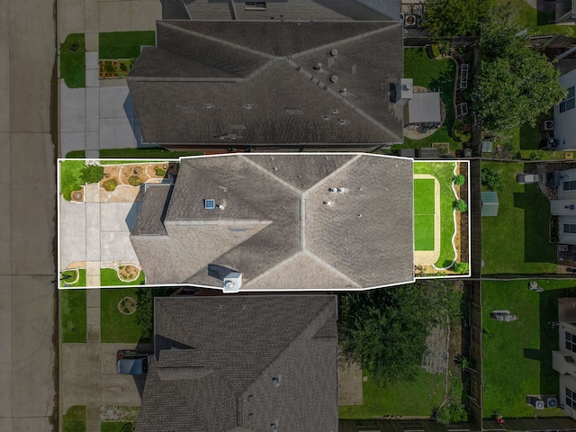 3639 Burning Palms Ct, Houston, TX 77042 - aerial view of property's location with property parcel outlined