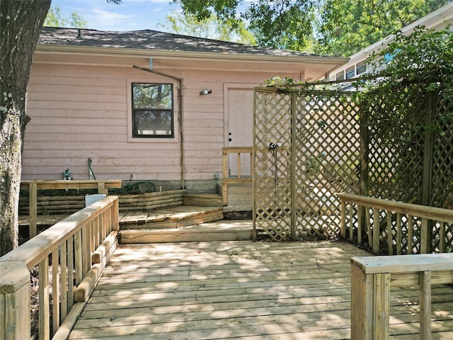 1925 E Lake Dr, Huntsville, TX 77340 - view of wooden terrace
