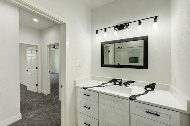 6193 Rd 5503, Cleveland, TX 77327 - bathroom featuring vanity, a shower, and baseboards