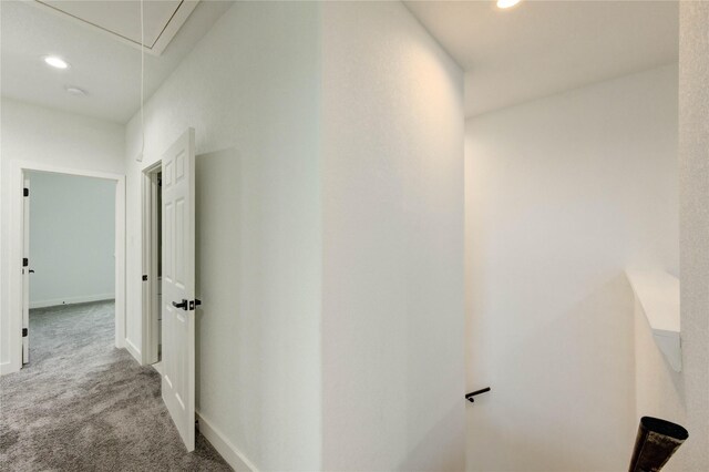 6193 Rd 5503, Cleveland, TX 77327 - corridor featuring attic access, carpet flooring, recessed lighting, and baseboards