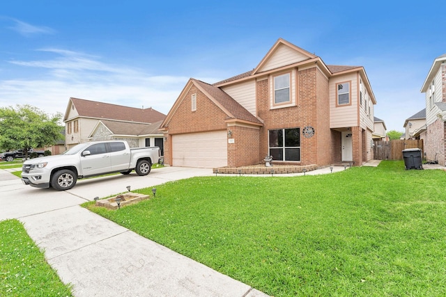 11622 Silent Elm St, Houston, TX 77044 - traditional-style home with brick siding, concrete driveway, and an attached garage