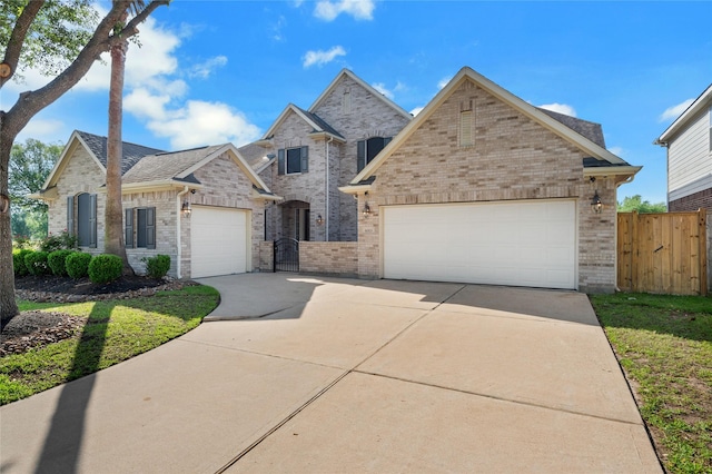 6003 Tarra Firma Dr, Spring, TX 77379 - view of front of home featuring driveway, a garage, and brick siding