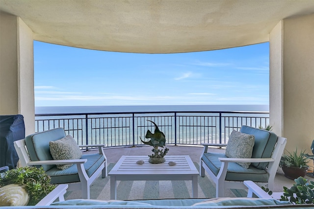 801 E Beach Dr Unit Bc2305, Galveston, TX 77550 - balcony featuring a water view