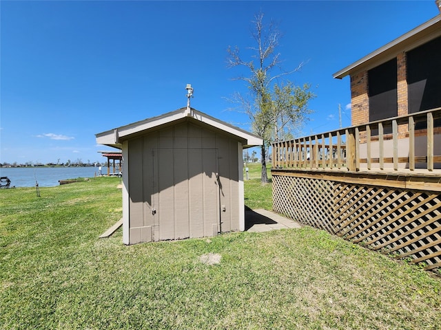 482 W Cattle Dr, Onalaska, TX 77360 - view of shed featuring a water view