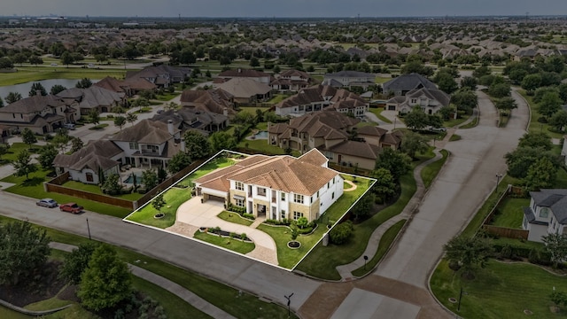 19111 N Frio River Cir, Cypress, TX 77433 - aerial view of residential area featuring property parcel outlined and a nearby body of water