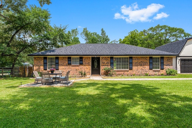 31614 Debbi Ln, Magnolia, TX 77355 - ranch-style house with brick siding, a shingled roof, and an attached garage