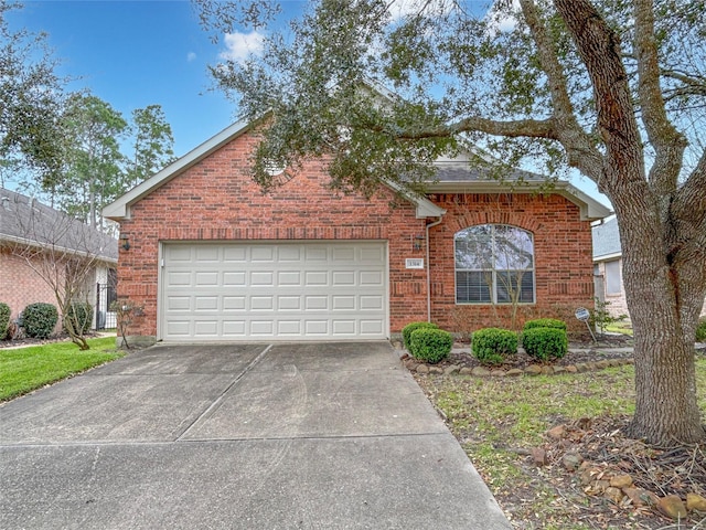 1314 Varese Dr, Pearland, TX 77581 - view of front facade featuring brick siding, concrete driveway, and a garage