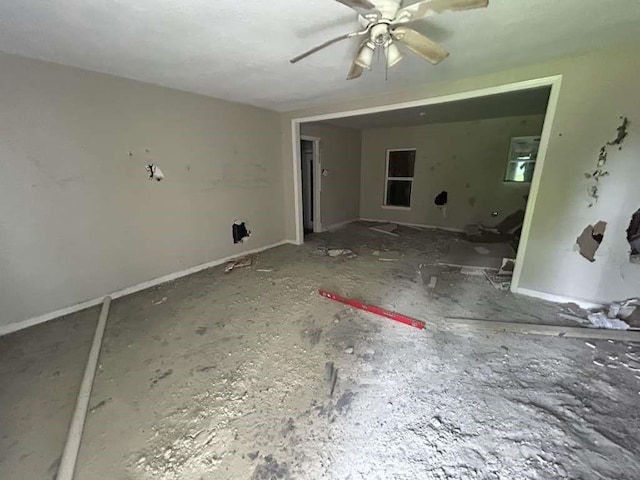 2110 Leight St, Beaumont, TX 77703 - unfurnished living room featuring a ceiling fan