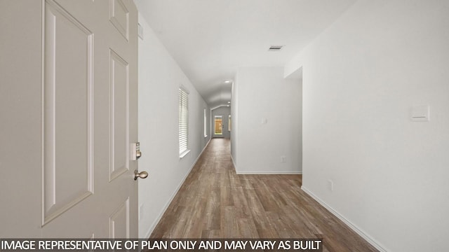 1354 Heather Rosewood Ln, Conroe, TX 77301 - corridor with wood finished floors and baseboards