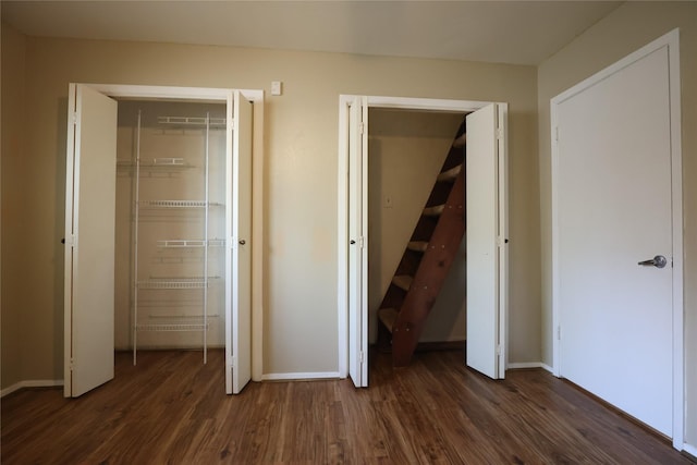 6416 Dawnridge Dr, Houston, TX 77035 - unfurnished bedroom featuring dark wood finished floors and baseboards