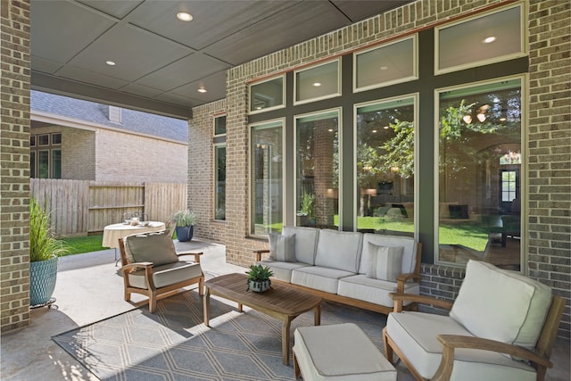 127 Evening Tide Ct, Conroe, TX 77318 - view of patio / terrace featuring an outdoor hangout area