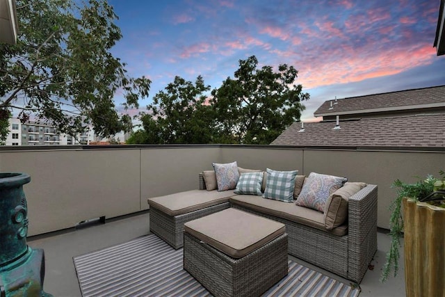 1414 Wichman St, Houston, TX 77007 - view of patio / terrace featuring an outdoor living space and a balcony