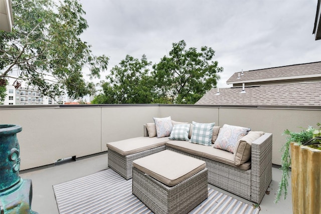 1414 Wichman St, Houston, TX 77007 - view of patio / terrace featuring a balcony and an outdoor hangout area