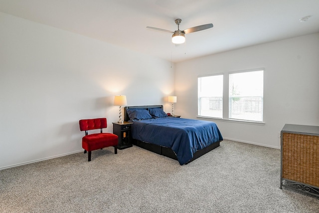 12324 Carib Crossing Ln, Conroe, TX 77304 - bedroom with carpet floors, baseboards, and ceiling fan