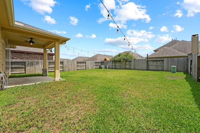 4430 Lone Alcove Dr, Spring, TX 77386 - view of yard with ceiling fan and a patio