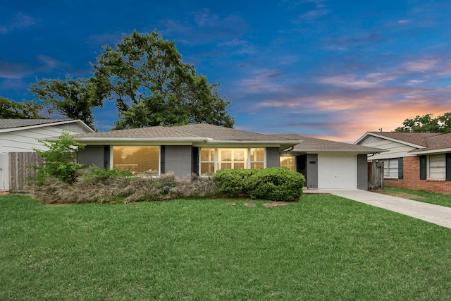 1831 Watercrest Dr, Houston, TX 77008 - ranch-style house with brick siding, an attached garage, concrete driveway, and roof with shingles