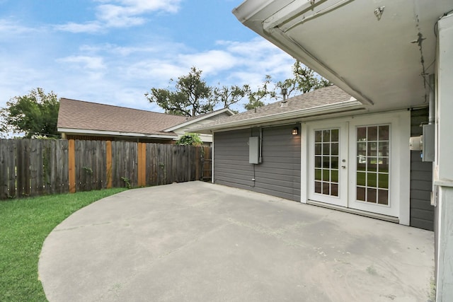 1831 Watercrest Dr, Houston, TX 77008 - view of patio / terrace featuring french doors