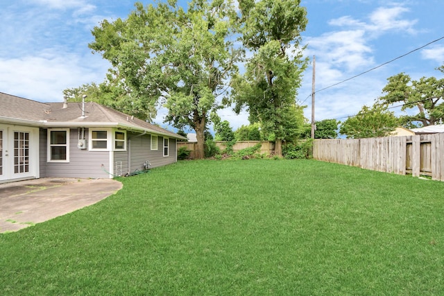 1831 Watercrest Dr, Houston, TX 77008 - view of yard featuring french doors and a patio