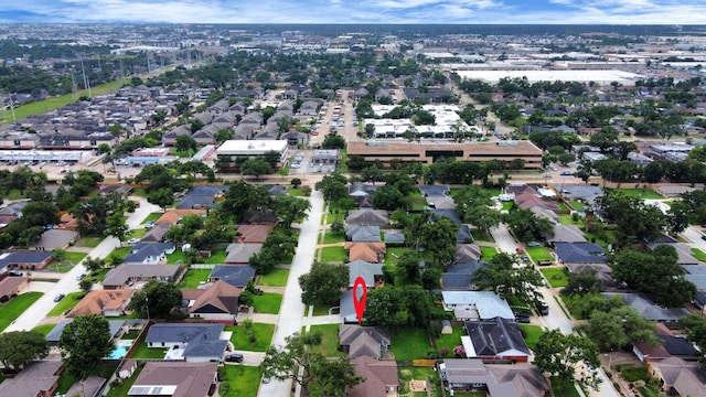 1831 Watercrest Dr, Houston, TX 77008 - aerial overview of property's location with nearby suburban area