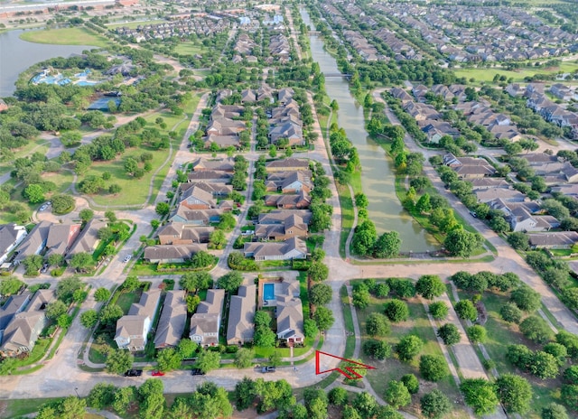 18219 Holts Landing Dr, Cypress, TX 77433 - aerial overview of property's location featuring nearby suburban area and a nearby body of water