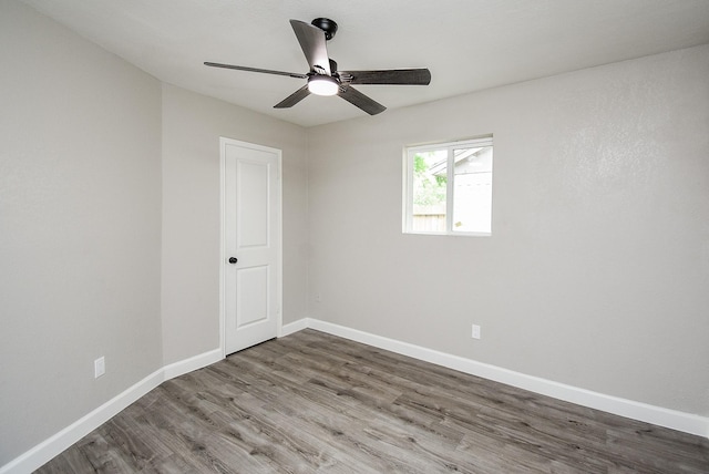 2012 Hickory Glen Dr, Missouri City, TX 77489 - unfurnished room featuring wood finished floors, baseboards, and ceiling fan
